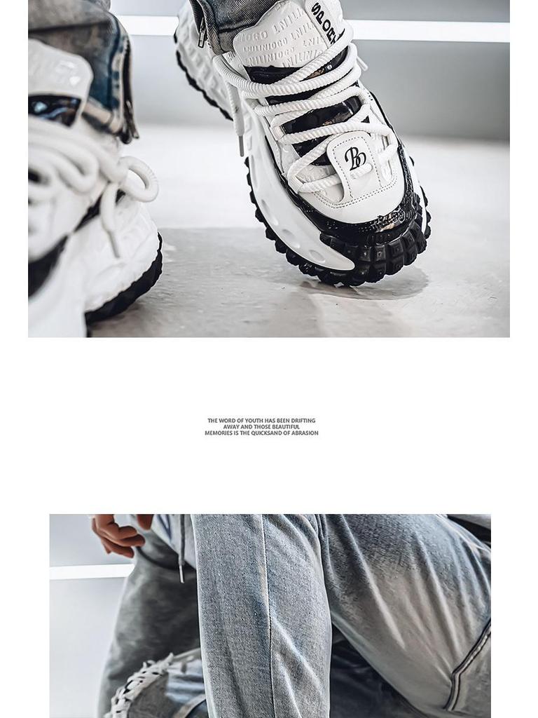 Men's Trendy Sports Casual Shoes - 2025 Autumn Collection with Thick Sole for Teens