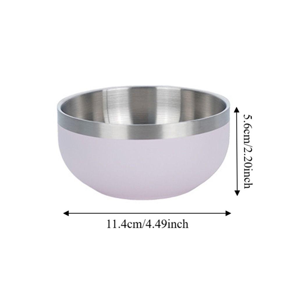 Multi-color Fruit Salad Bowl Round Bowl Food Container Stainless Steel Bowl  Kitchen Tableware