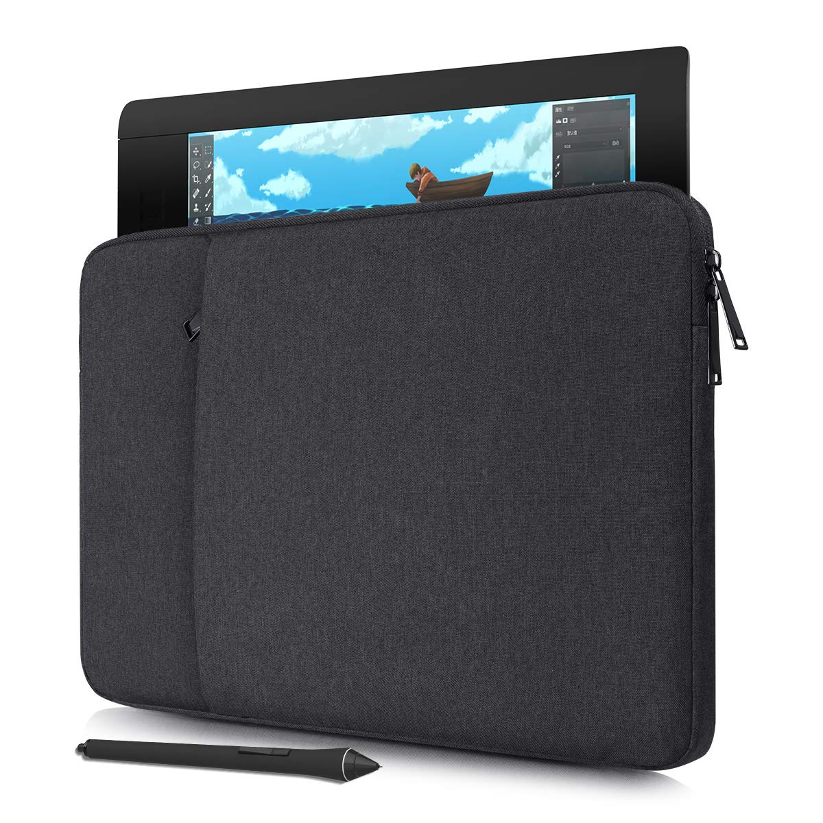 

iKammo Portable Drawing Tablet Case for Wacom Cintiq 16 Cintiq Pro 16 Intuos Large PTH860 Huion KAMVAS Pro 16 Black