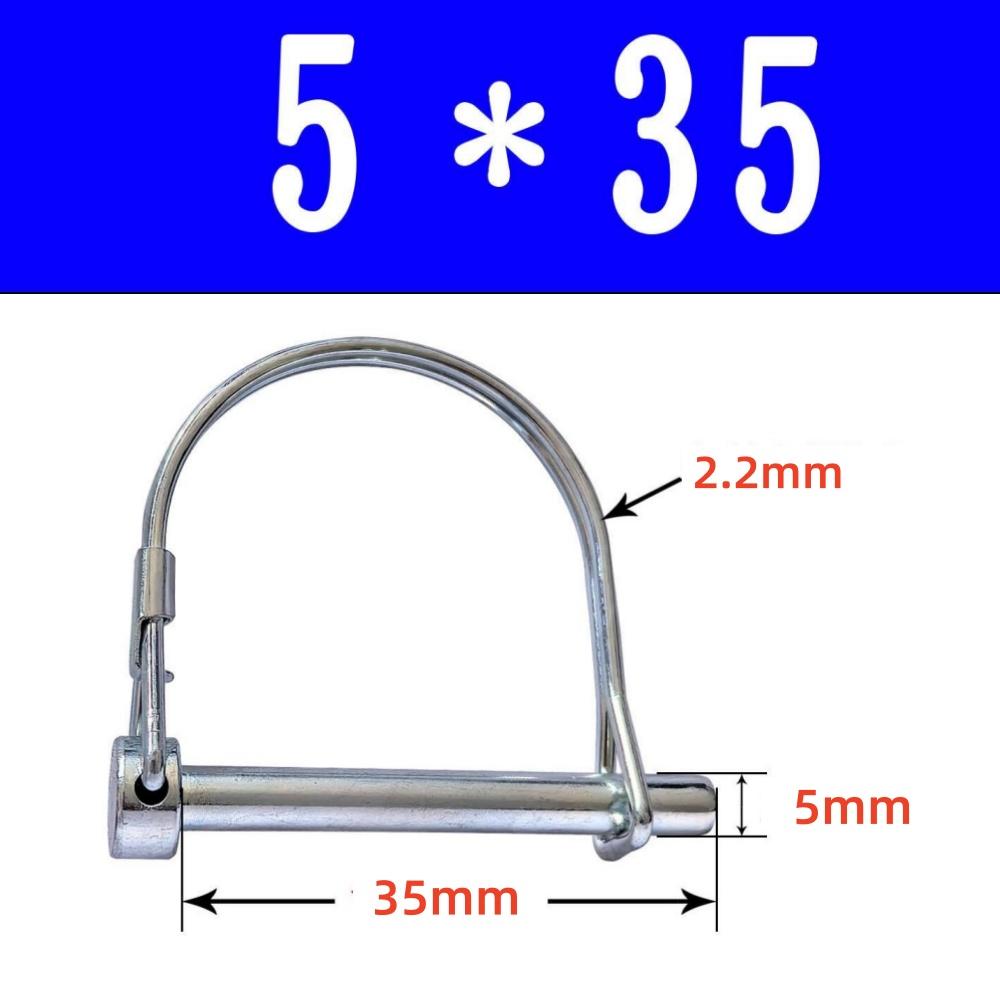 10Pcs Wire Lock Pin, Carbon Steel Shaft Locking Pin, Round Loop Wire Lock Pin For Track Farm Lawn(5 * 50)