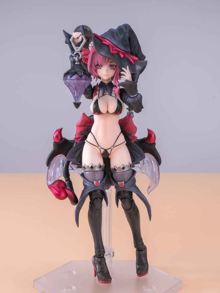 EXSSRION Apprentice Witch Hoshikawa Neko Scale and Alloy Painted Movable Figure [Red] 1/12 PVC, ABS, POM,