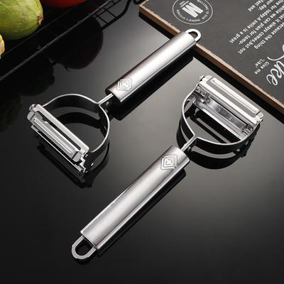 Dual-Headed Stainless Steel Peeler - Multi-Purpose Kitchen Peeler for Fruits & Vegetables, Potato Carrot Grater & Slicer for Home & Professional Use