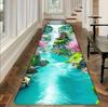 1pc 3D Japanese Garden Waterfall Runner Rug Non Slip  Floor Mat for Hallway Entryway Kitchen Bathroom Laundry Room Home Decor