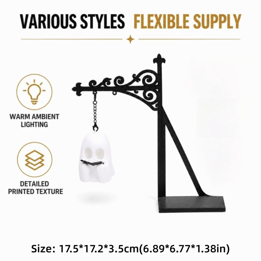 Warm LED Bookshelf Lighting Ghost Vintage Miniature Street Lamp New Book Nook Light Home Library