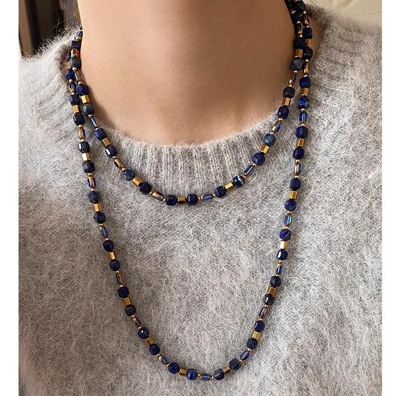 Autumn and Winter Fashionable Retro Beaded Temperament Light Luxury Niche Layering Necklace