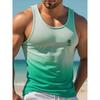Sommer Freizeit Herren Ärmelloses T-Shirt Hawaiianischer Stil Herrenmode Rundhals Tanktop Outdoor Strand Herren Tanktop