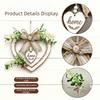 Vintage Heart Shaped Wall Decor Romantic Home Wooden Wreath Wall Hanging Sign  Bedroom Door