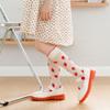 Girls Strawberry Embroidered Lace Over Knee High Socks Thin Transparent Floral Princess Kids Long Stockings