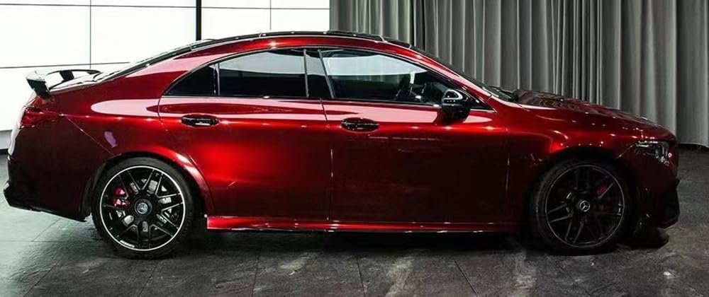LZLRUN Premium Gloss Liquid Metal Red Vinyl Wrap Sticker for