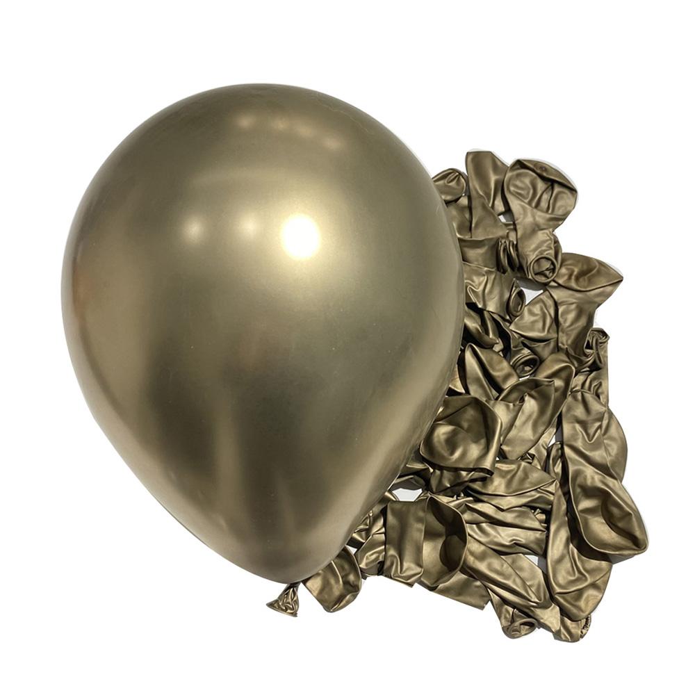 Ballons d'Anniversaire Métalliques 12 Pouces 10/20/30/50 Pcs Ballons en Latex Métal Chrome pour Anniversaire Mariage Baby Shower Décoration Globos Hélium