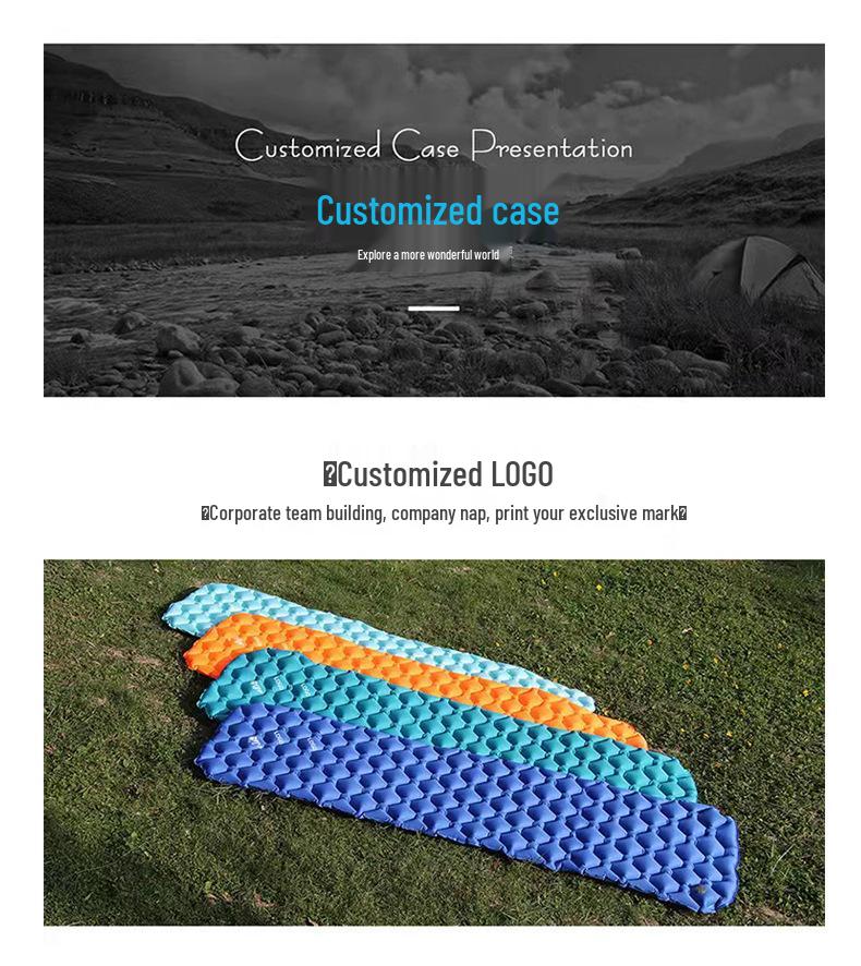 Portable Foot-Pump Inflatable Camping Mattress - Outdoor Tent Sleeping Pad