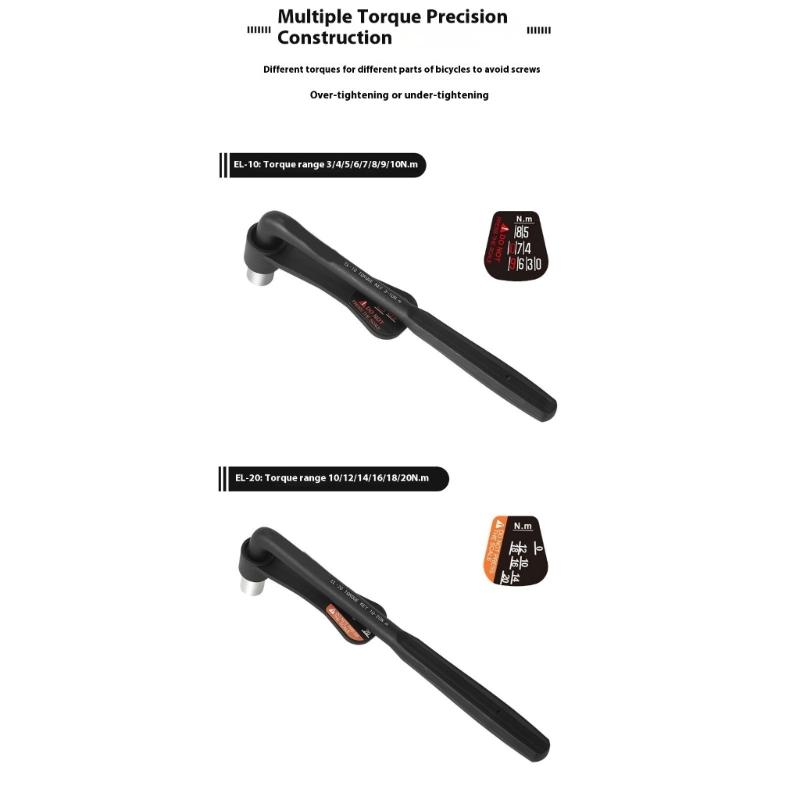 Bicycles Portable Torque Wrench Inner Hexagonal Set 3-10Nm/10-20Nm Bike Maintenance Wrench For Professional Mechanic