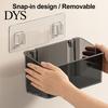 Space Saving Wall Container Wall-mounted Storage Rack, Transparent Plastic Organizer Bin, Multi Purpose Self Adhesive No Drill for Toiletries