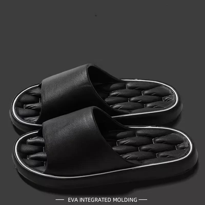 

Модные новые модные однотонные лаконичные летние домашние тапочки мужские и женские легкие домашние тапочки из ЭВА для ванной комнаты парные скользящие пляжные сандалии 36-37 чёрный