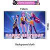 Demon Hunters Birth Date Celebration Disposable Dinner Board Tablecloth Balloon Banner Cake Decoration KPOP Anime Celebration Collection Infant Shower