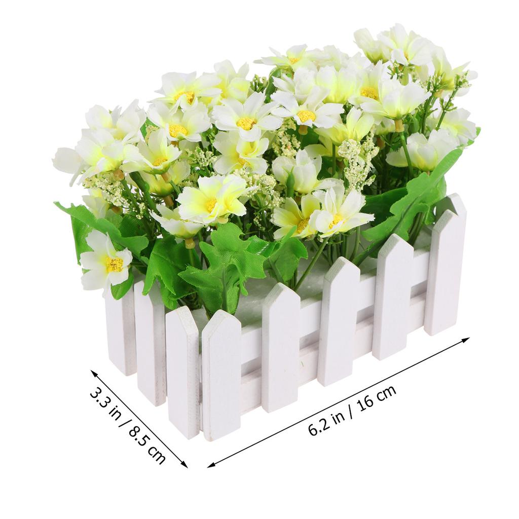 Artificial White Daisy Simulation Flower Realistic Lifelike Home Office Wedding Decoration Photography Props Fence Flower