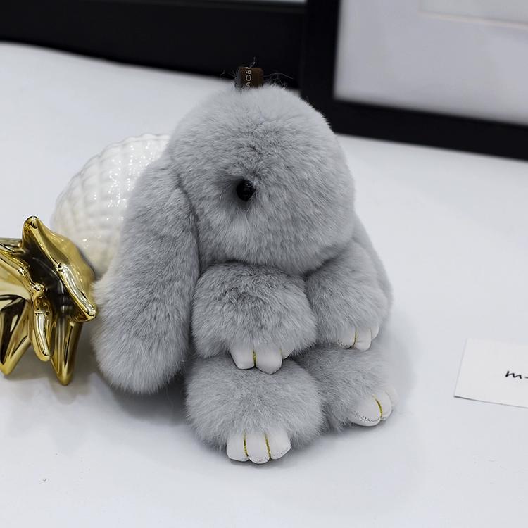 

Плюшевый кролик Play Dead из натурального меха кролика рекс, подвеска-кролик, подвеска для сумки, брелок-кролик Mengmeng для автомобиля