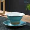 Coffee cup handmade Japanese retro figured cup rough pottery kiln change ceramic mug saucer tea mug coffee cups set  teacup