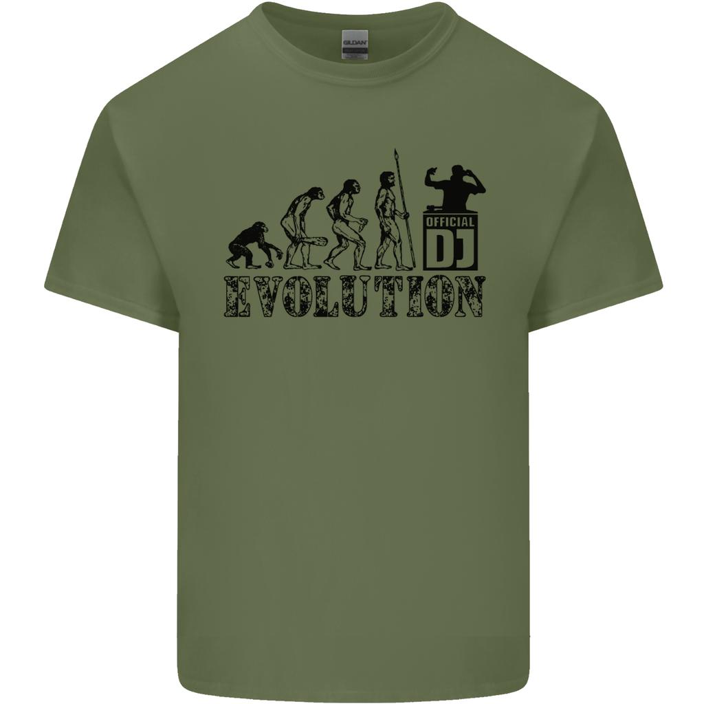 Evolution of a DJ Music DJing Vinyl Decks Unisexs Light Cotton TShirt