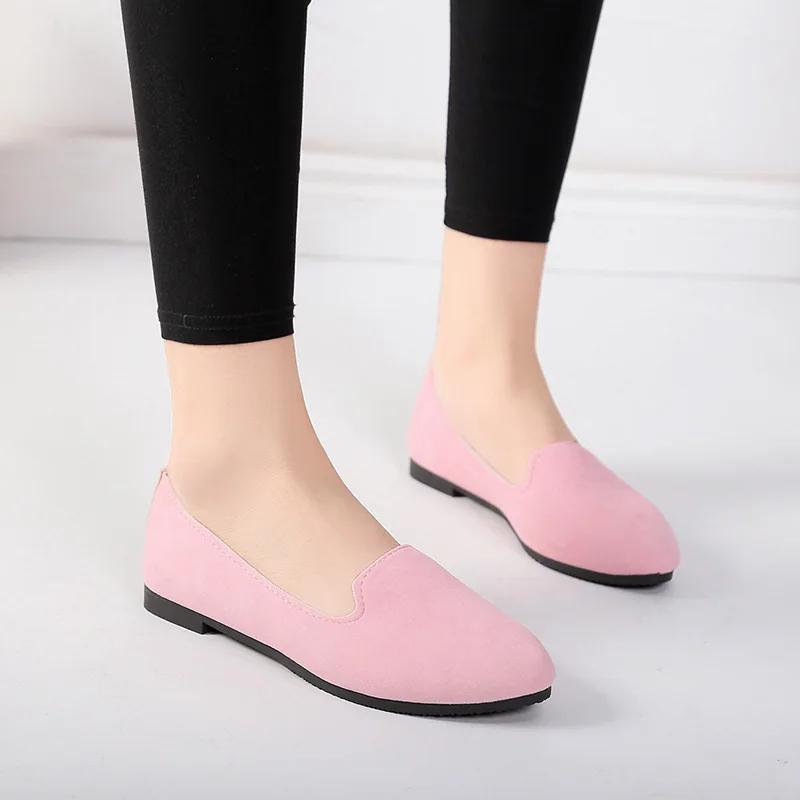 Fashion Womens Vulcanized Shoes Solid Color Women Loafers Shallow Mouth Female Flat Shoe Lightweight Warm Moccasins Spring Zapatos Mujer