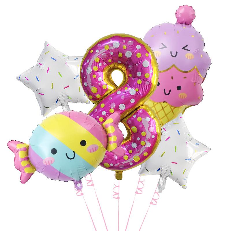 Ice Cream Candy Digital Balloon Set Children's Birthday Set Baby Shower Scene Arrangement