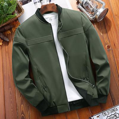 Herrenmode Baseballjacke Locker Lässig Frühling Herbst Bomberjacken Herren Stehkragen Outdoor Sport Winddichte Mäntel
