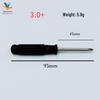 3.0/4.0 Cross Black Transparent 2-inch Screwdriver for Furniture, Toys, and Appliances