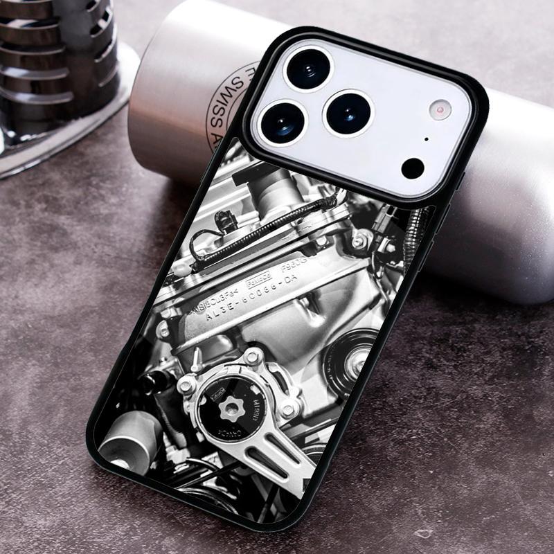 Awesome Car Engine Phone Case For iPhone 17 16 15 14 13 12 11 Pro Max Plus 17Air Soft Silicone Cover