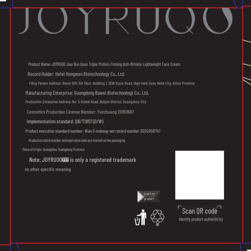 JOYRUQO Triple Protein Firming Anti-Wrinkle Face Cream