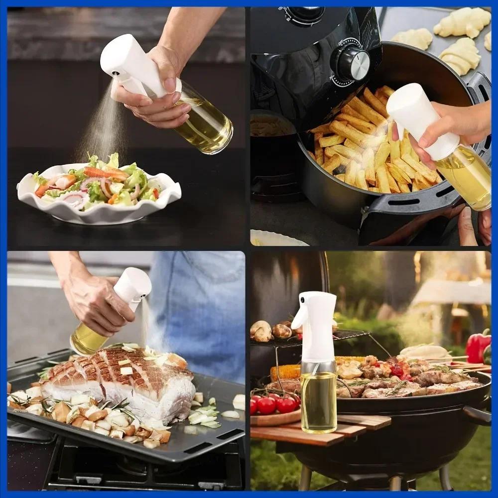 Kitchen Oil Spray Bottle Cooking Olive Oil Sprayer 200300500ML Pneumatic Spray Bottle Fitness Barbecue Spray Oil Dispenser
