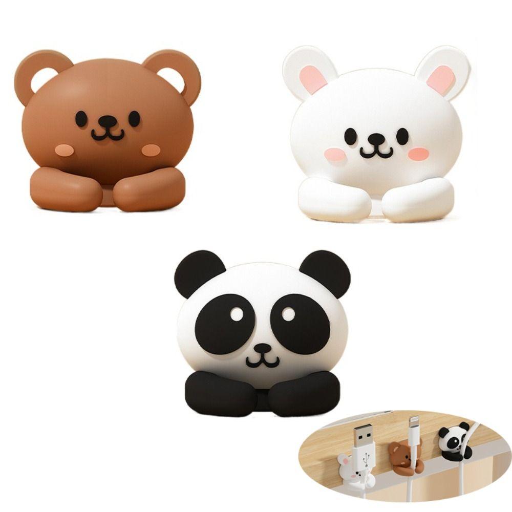 Cute Animal Design Cable Clip Self-Adhesive Cord Winder Clip Strong Adhesive Cable Holder  USB