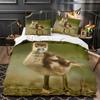 Lion King Queen Duvet Cover Watercolor Animal Bedding Set for Kids Teens Adults Colorful Wildlife 2/3pcs Polyester Quilt Cover