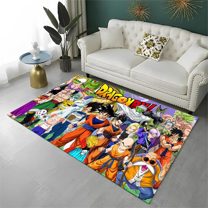 Cartoon D-Dragon Ball Anime Game Carpet Rug for Playroom Bedroom Living Room Sofa Home Decor,kid Area Rug Non-slip Floor Mat