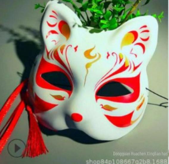 

Японська Аніме Маска Лисиці-Демона на Півобличчя для Селфі та Фестивалів