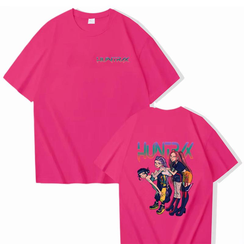 KPop Demon Hunters Aesthetic T-shirts Streetwear Harajuku Y2k Fashion Short Sleeve T-shirt Men Women Casual Loose T Shirt