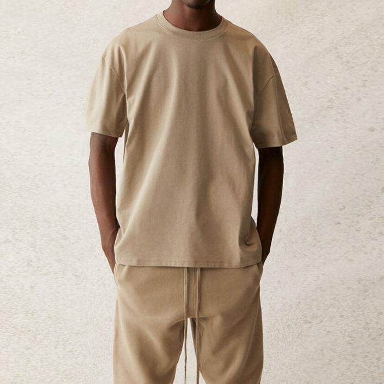 Fear of God Essentials Short Sleeve Logo Tee Unisex Tops Moss FOG-SS21-584