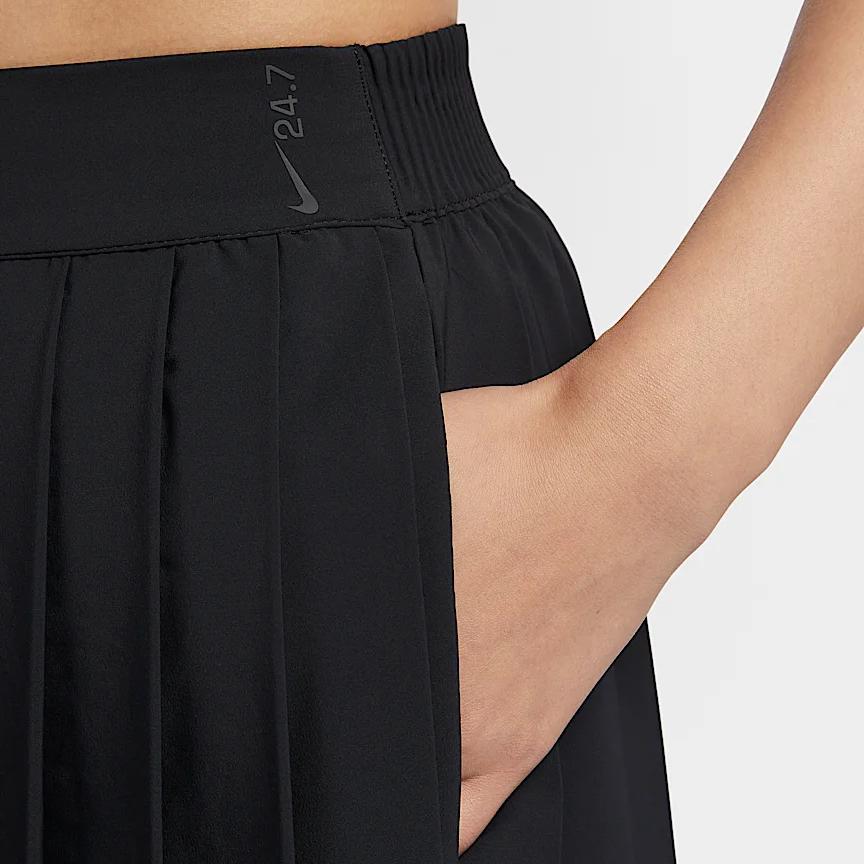 New Nike Dri Fit 24.7 PerfectStretch Casual Long Skirts Women's Black/Dark Charcoal Gray HQ8154-010