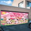 1 piece, birthday happy cartoon cow farm background decoration, polyester banner decoration, home decoration