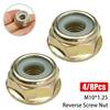 4/8Pcs Universal Brushcutter Nuts Grass Trimming Tools Lawn Mowers Accessory Reverse Screw Nut