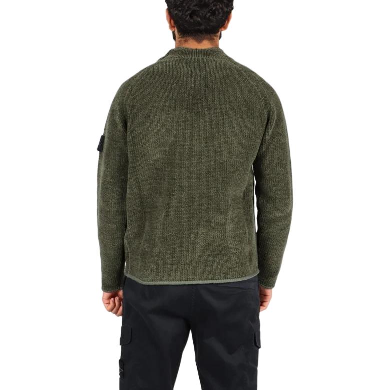 STONE ISLAND Logo Long Sleeve Sweater Men Sweater Green 8115557A9-V0059