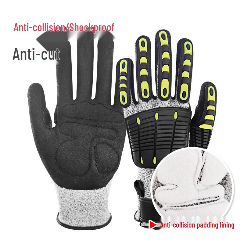 Professional Cut & Shock-Resistant Oil Drilling Safety Gloves
