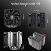 Thermalright Peerless Assassin 120 SE CPU Air Cooler, PA120SE, 6 Hot Pipe CPU Cooler, Dual 120mm TL-C12C PWM Fans, Aluminum Heatsink Cover, AGHP Techn
