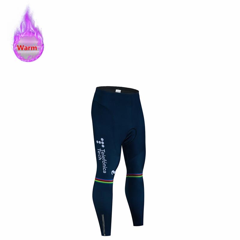 Movistar Winter Warm Thermal Fleece Set Cycling Clothes Bicycle Jersey Sports Spain MTB Bike Clothing Maillot Ciclismo Hombre