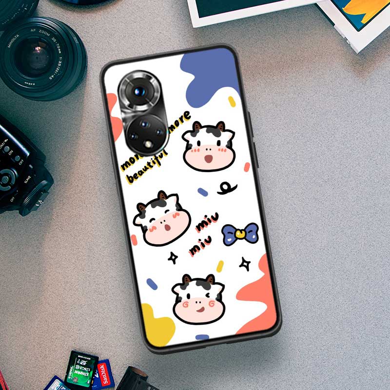 New Cute cow print Phone Case For Huawei P Smart 2021 Y5 Y6 Y7 Y9 Honor 50 20 Pro 10 10I 9 9X Y9S 8 8A 8X 8S 7S Cover