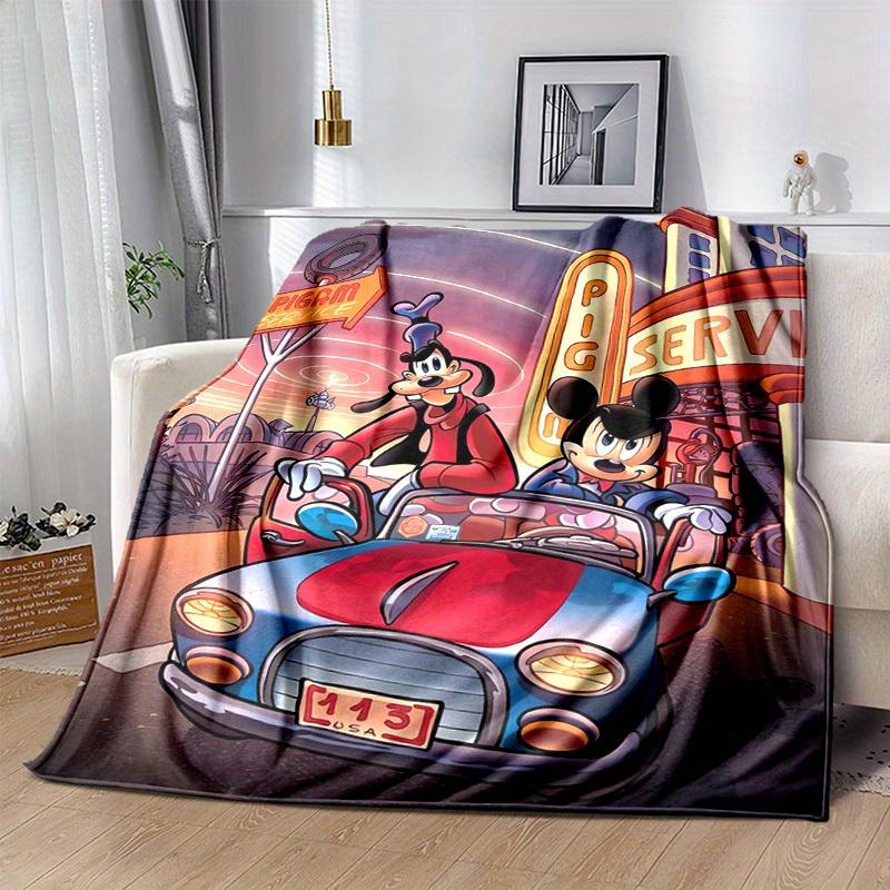 1pc, Home Decor: Mickey and Goofy's Adventure Blanket Gift for Bedroom, Living Room, Travel, Camping, Car