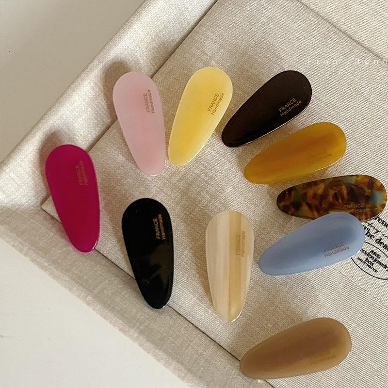Acetate small hairpin women's candy new high-end side ear clip bangs broken hairpin duck bill clip hair accessories