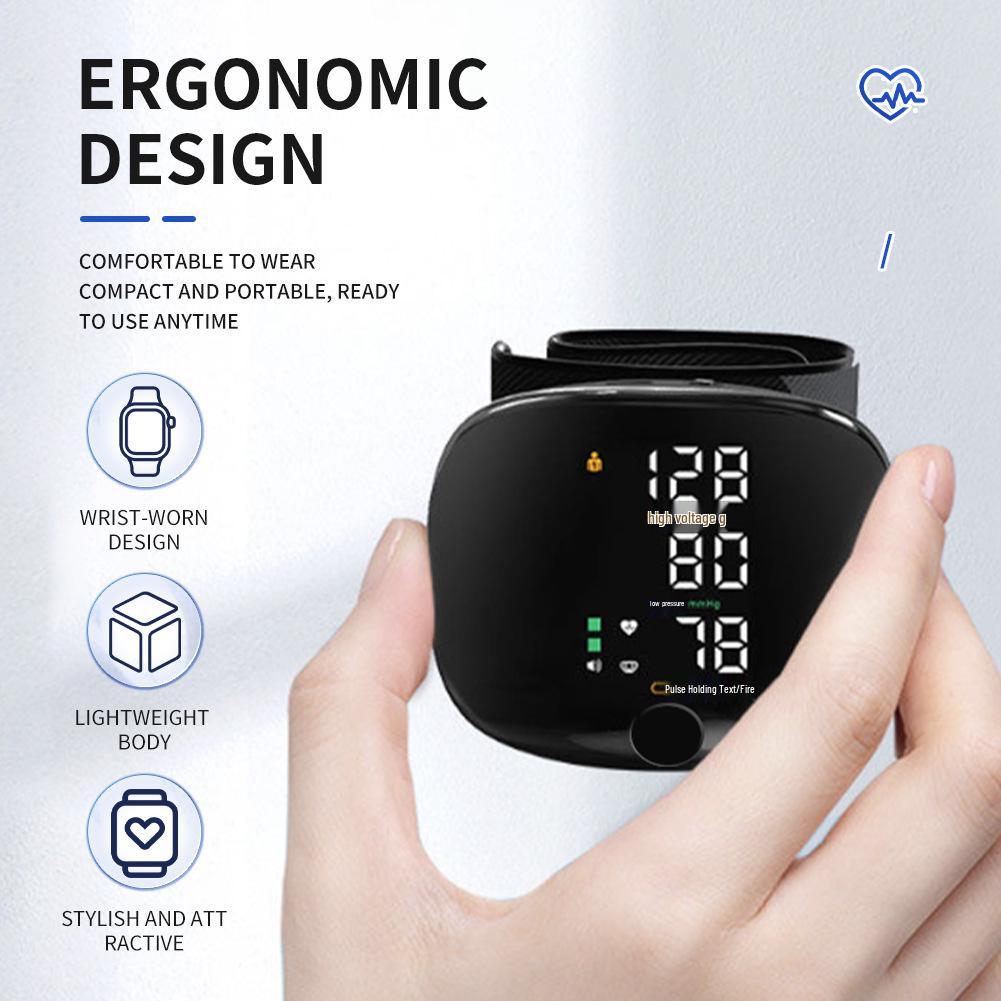 Intelligentes Englisches Modell Handgelenk-Blutdruckmessgerät mit Sprachausgabe, geteilter Pumpe, Lithiumbatterie und Touchscreen