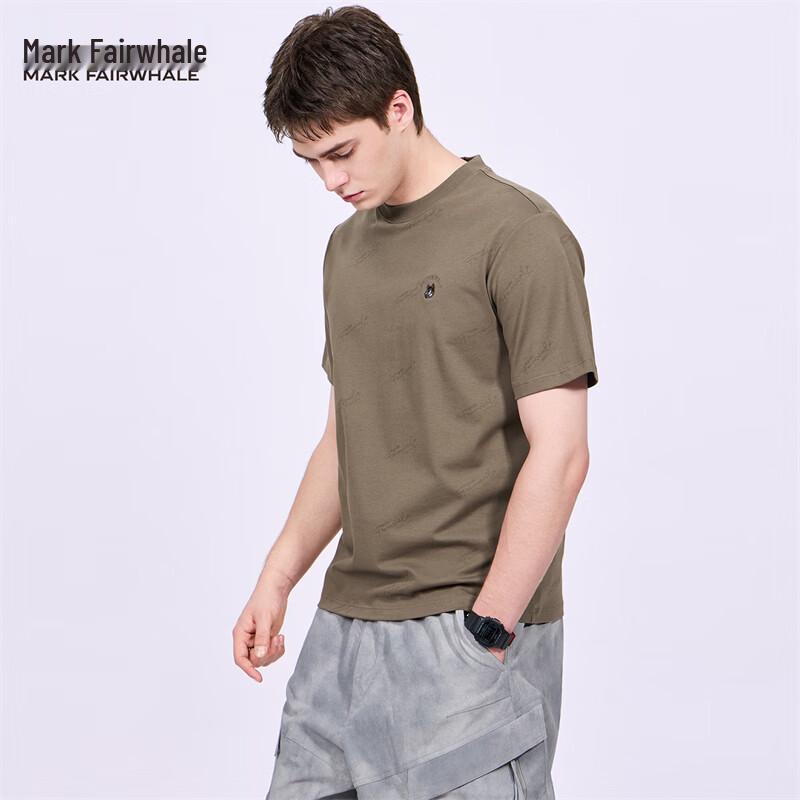 Mark Fairwhale Men s Trendy Embroidered Crew Neck T-Shirt XL