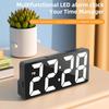 1pc LED Screen Digital Alarm Clock, Temperature and Date Display, with Dual Alarms and Snooze Mode, for Plug In or Battery Use