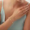 New Simple Imitation Pearl Chain Bracelet for Women Fashion Temperament Gold Color Chain Bracelets Party Hand Ornament Zircon
